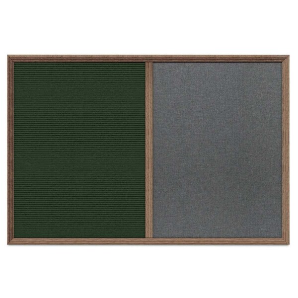 Enclosed Corkboard, 1 Door, 24"x36", 4" Fra, UV3422-SATIN-DBURGU